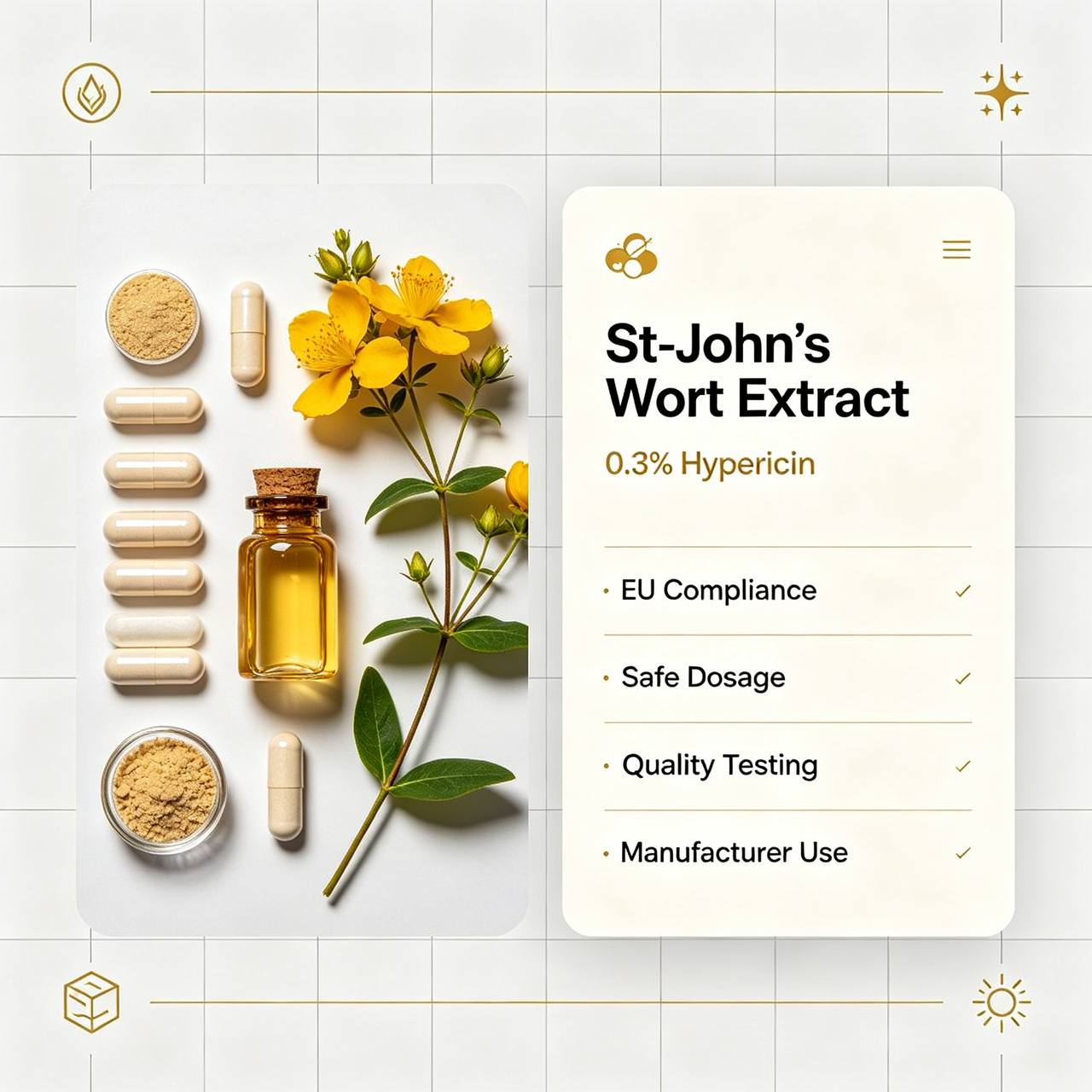 St-John's Wort Extract (Hypericum perforatum) 0.3% Hypericin - Image 5